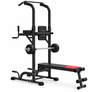 Estación Multifunción Home Gym + Barra Recta 30 kg