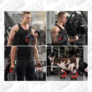 Pack Mancuernas 40 kg + 2 Bases Pesas Rusas