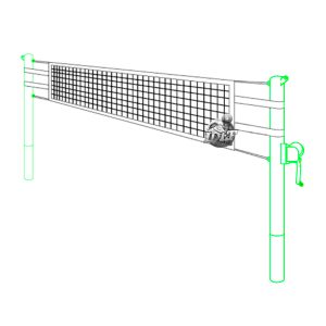 Parantes de Voleibol Par Acero Tubo 76 mm Ajustable