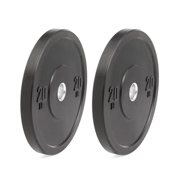 Disco Bumper Negro Par de 20 Kgs